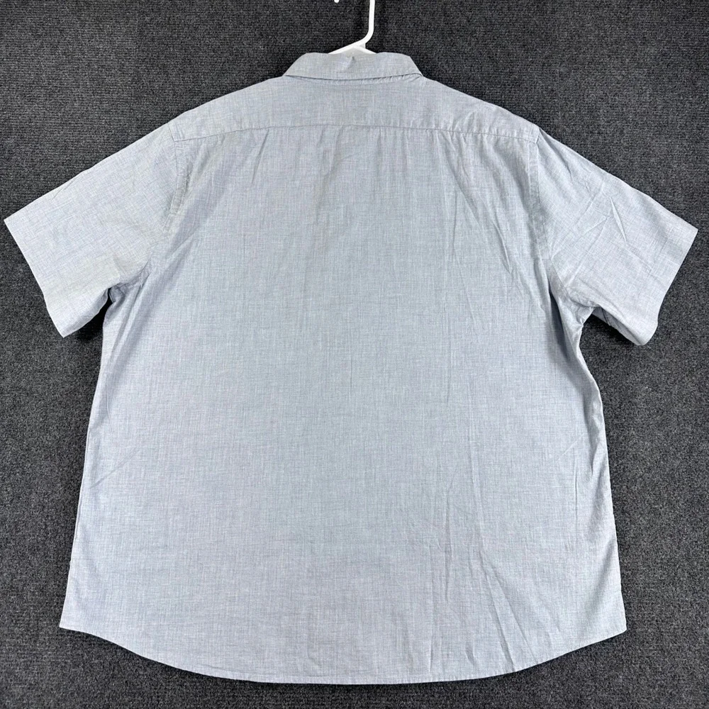 Banana Republic Mens XL‎ Slim Fit Short Sleeve Organic Cotton Button Down Shirt